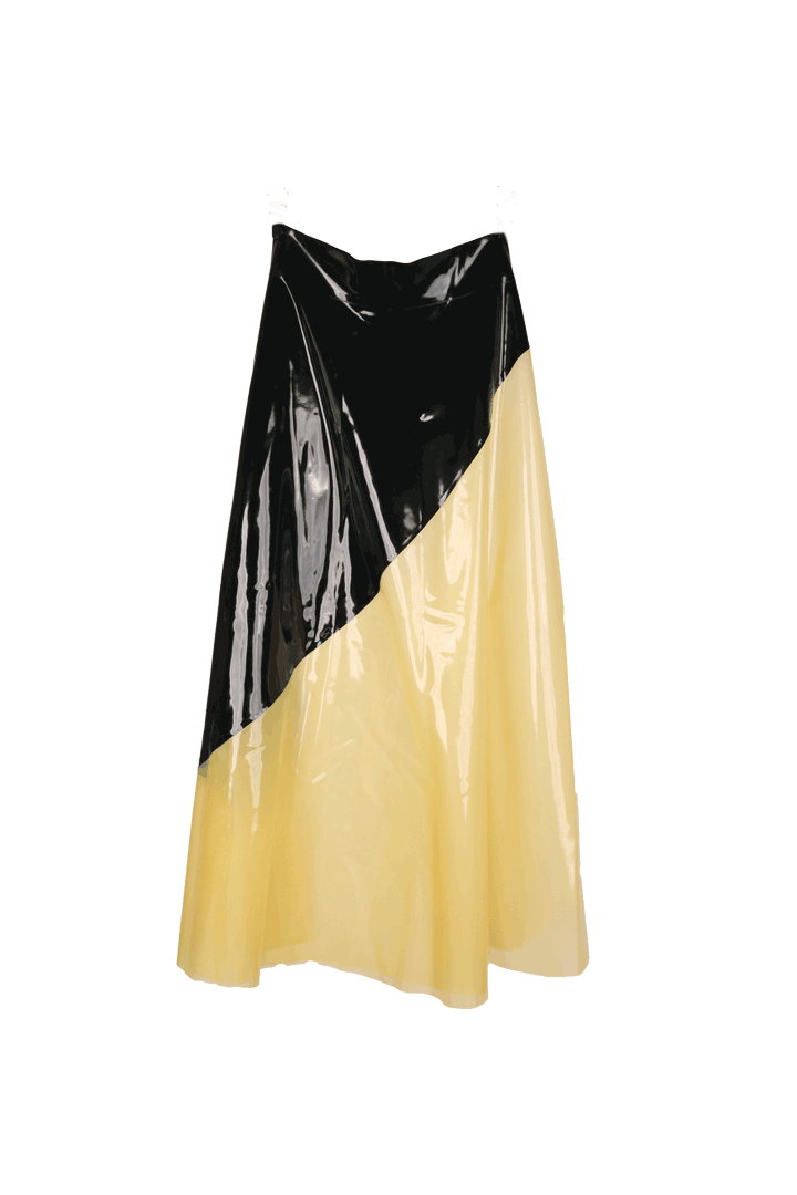 clipping-of-half-transparent-latex-midi-skirt