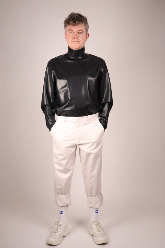 black-latex-turtleneck-sweater