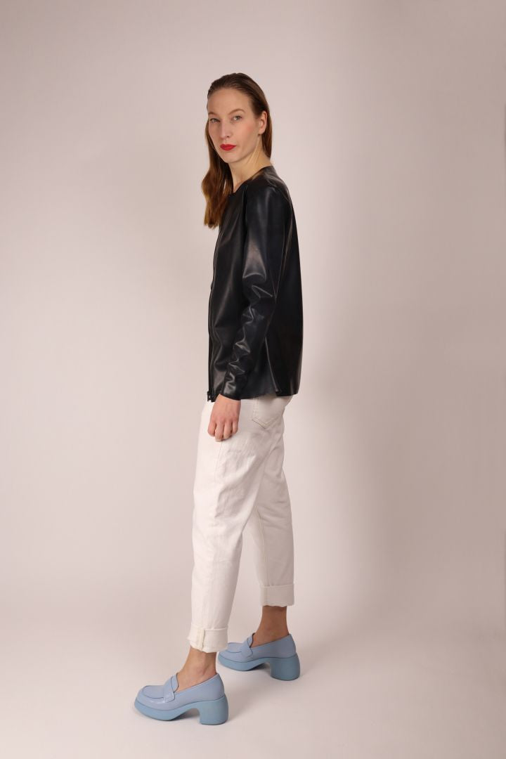 tarza-and-jane-black-latex-zipper-cardigan
