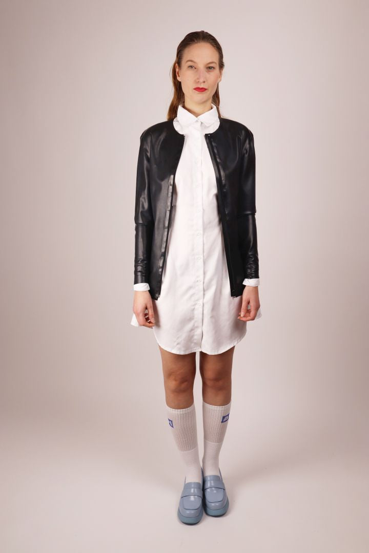 black-latex-fitted-cardigan