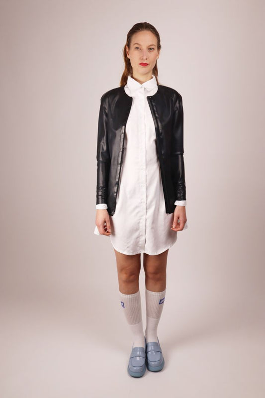 black-latex-fitted-cardigan