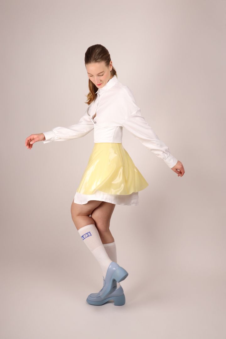 transparent-latex-aline-mini-skirt