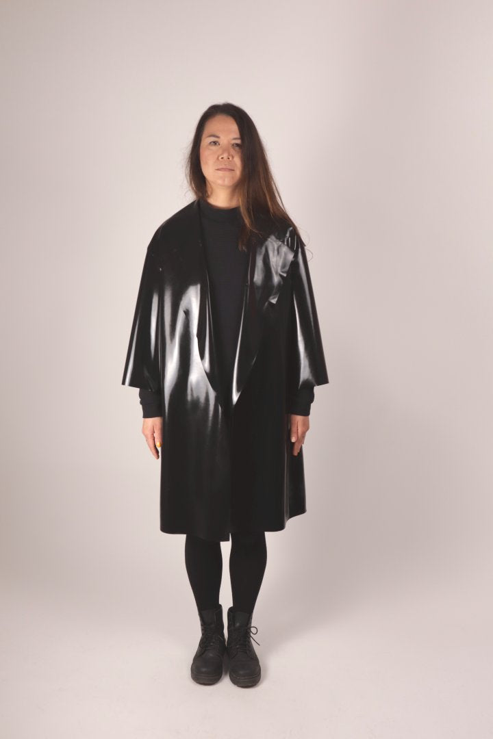 Black cocoon coat on sale