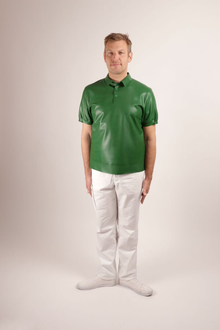 green-loose-latex-classic-polo-shirt