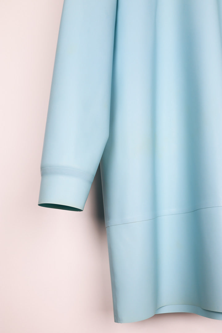 cuff-detail-of-baby-blue-latex-sweatshirt-dress-by-tarza-and-jane