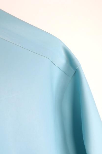 shoulder-detail-of-matte-baby-blue-latex-sweatshirt-dress