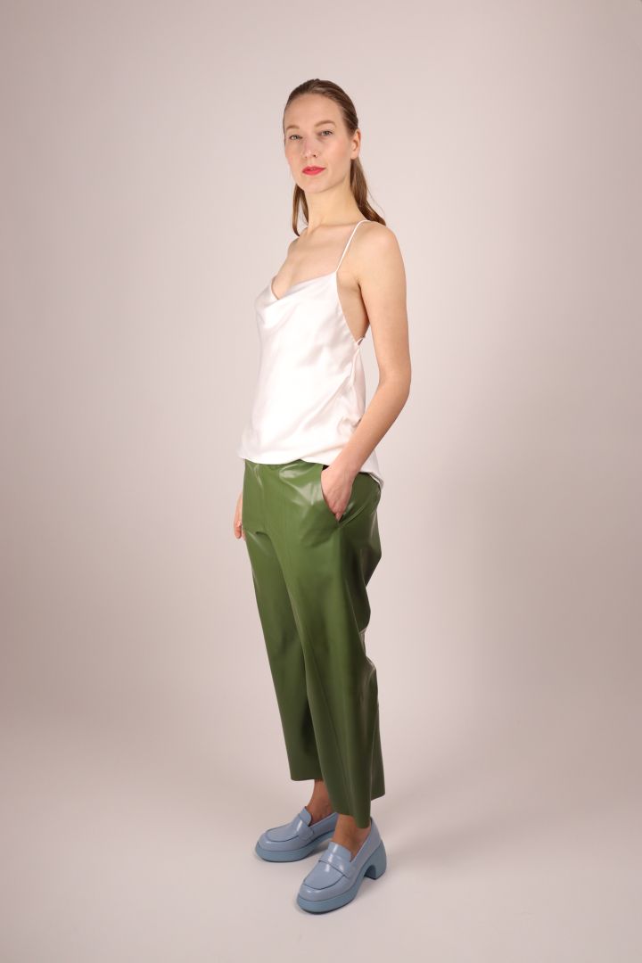 olive-green-latex-flatfront-straight-leg-trousers