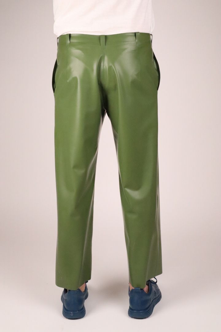 back-view-of-green-latex-flat-front-pants