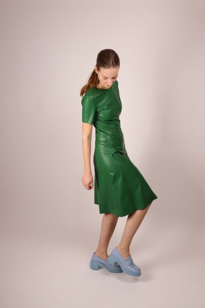 green-latex-fitted-demi-dress