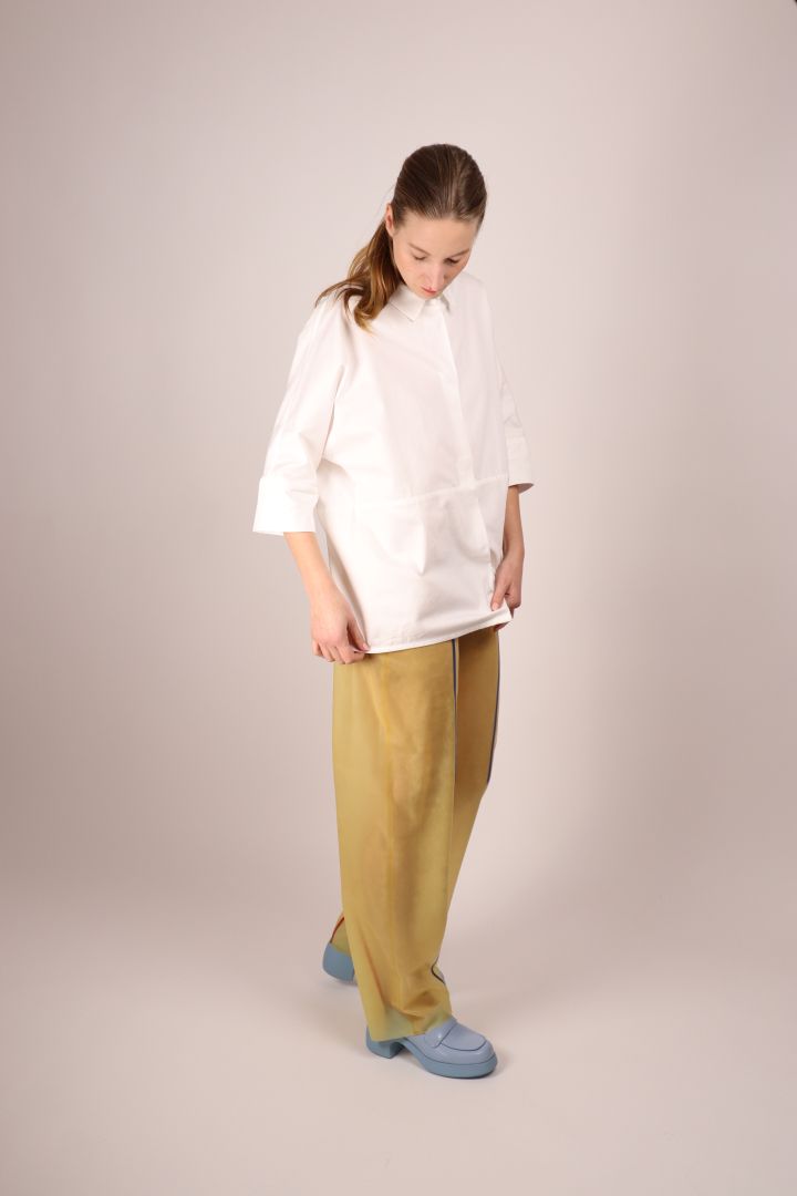 transparent-latex-sailor-pants-with-white-dress-shirt